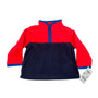 Oshkosh Bgosh Baby Fleece Half-Zip Pullover Red & Navy Size 6M - New
