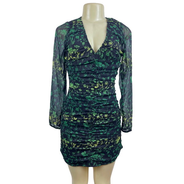 A New Day Women’s Green V Collar Mini Skirt Party Dress Sz XS - NWT