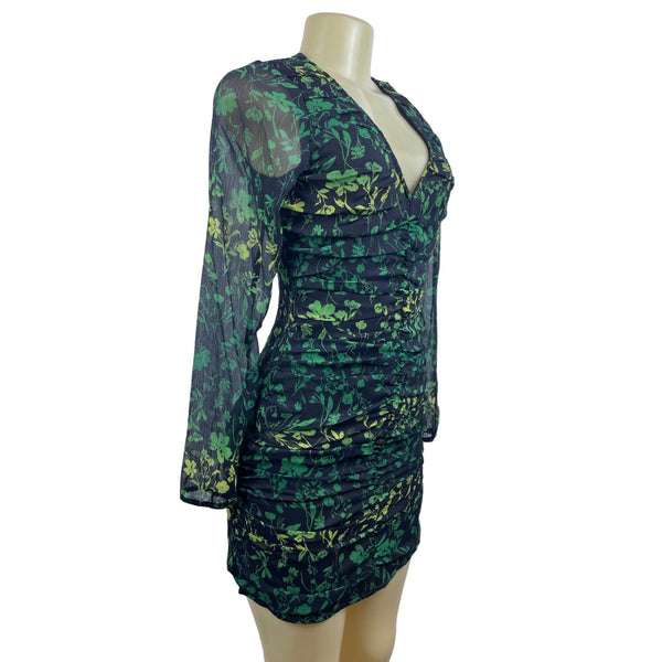 A New Day Women’s Green V Collar Mini Skirt Party Dress Sz XS - NWT