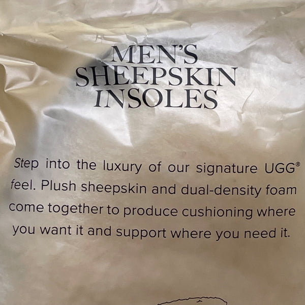 UGG Men’s Natural Sheepskin Insoles Dual-Density Foam Cushioned Size 11