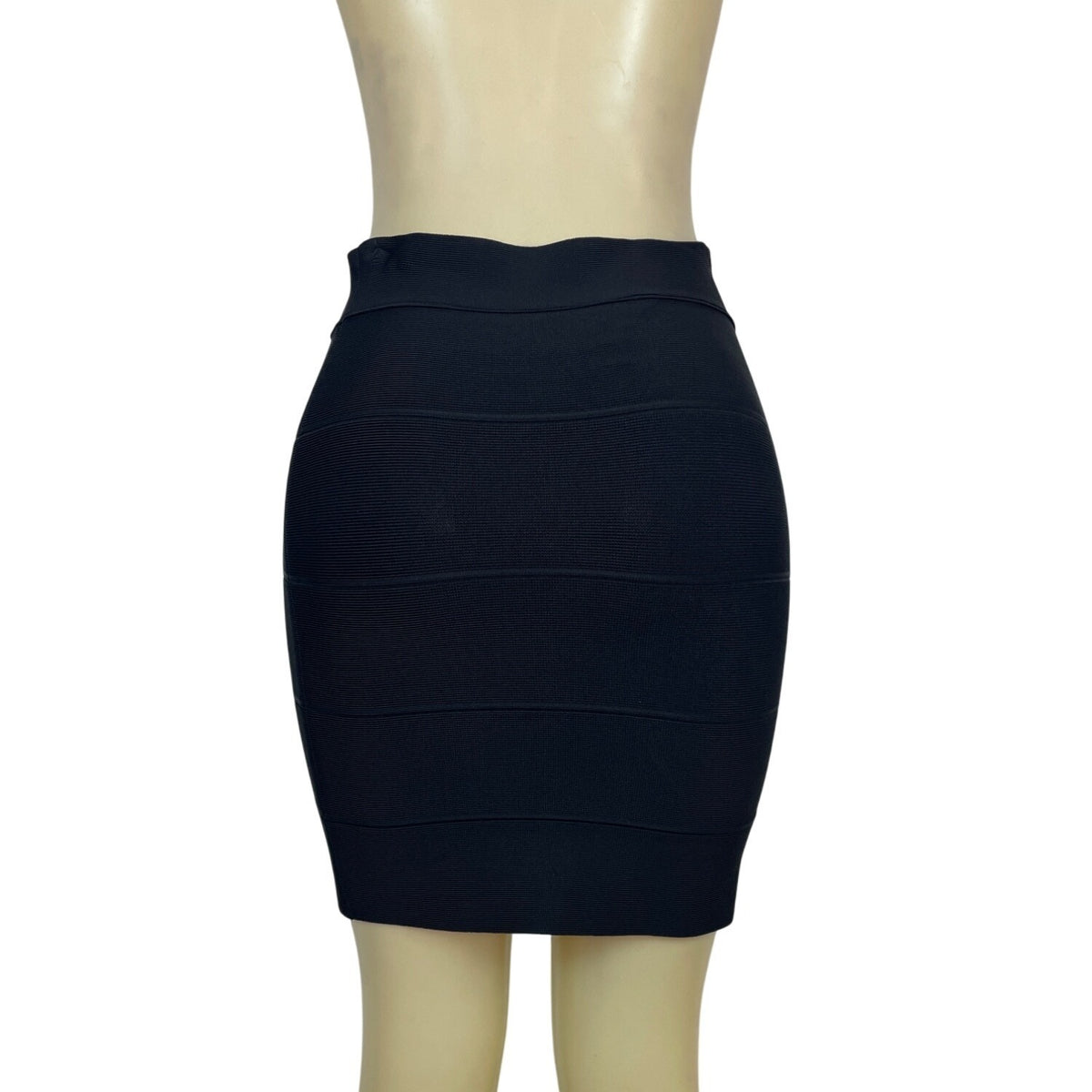 Bcbg Maxarzia Womens Black Bodycon Bandage Skirt Size M
