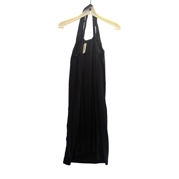 Soma Womens Black Rayon & Spandex Halter Dress Medium Elegant Chic Sleeveless Design Made In China