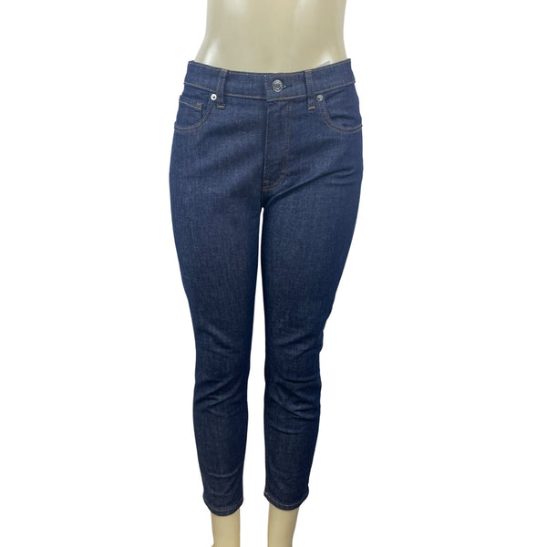 Everlane Blue Denim Jeans Dark Wash Mid Rise Stretch Sz 29 Ankle