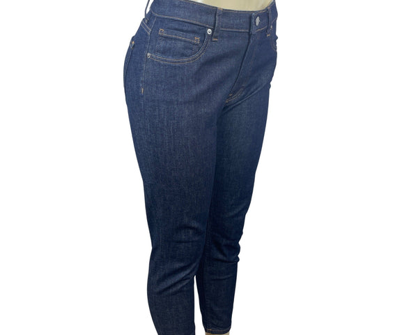 Everlane Blue Denim Jeans Dark Wash Mid Rise Stretch Sz 29 Ankle