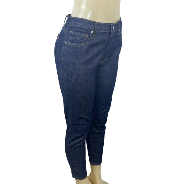 Everlane Blue Denim Jeans Dark Wash Mid Rise Stretch Sz 29 Ankle