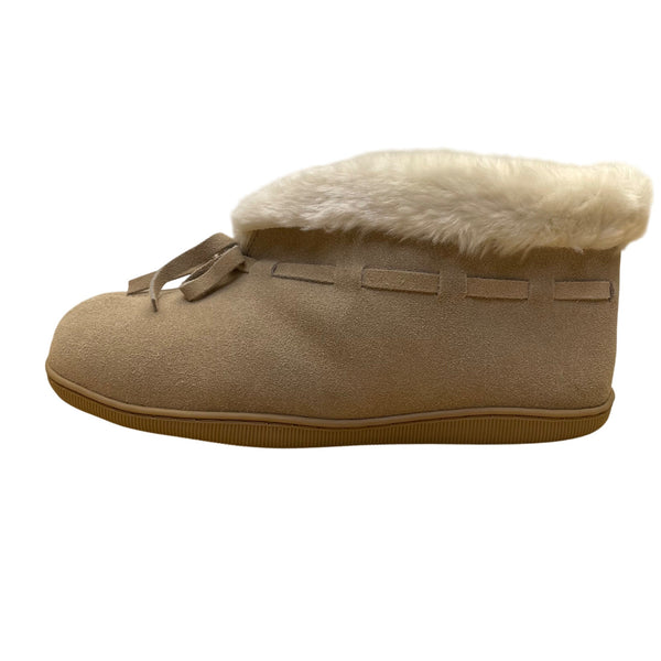 Clarks Women’s Wheat Suede W Lace Faux Fur Cuff Sandy Slipper Bootie Size 9M