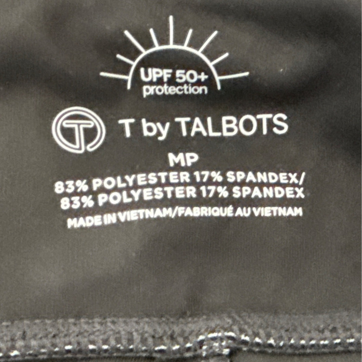 Talbots Women's Black Cropped Leggings Sz PM With UPF 50+ & Blue Tie-Dye - New