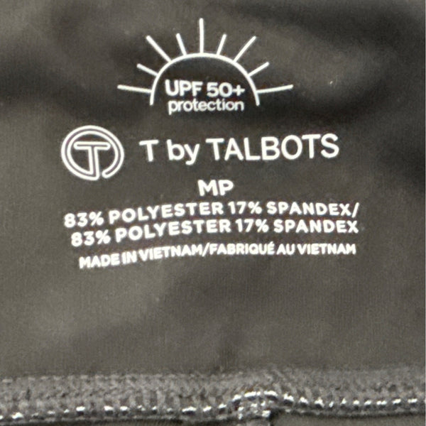 Talbots Women's Black Cropped Leggings Sz PM With UPF 50+ & Blue Tie-Dye - New