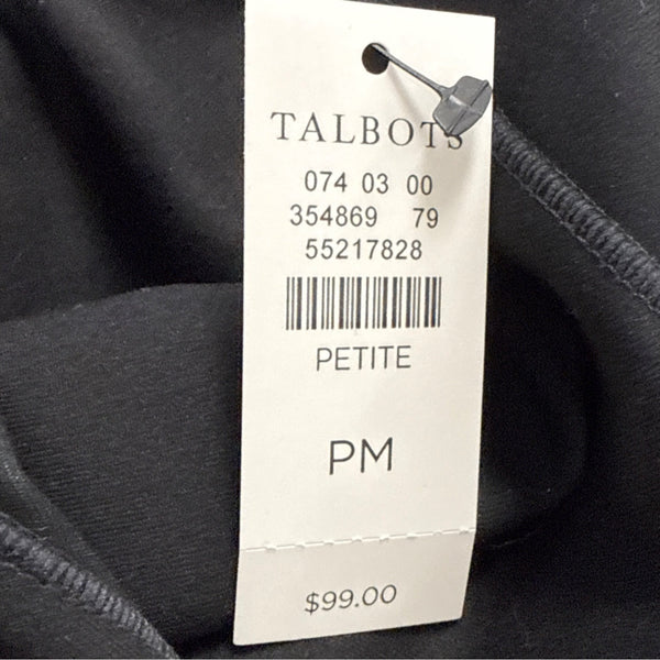 Talbots Women's Black Cropped Leggings Sz PM With UPF 50+ & Blue Tie-Dye - New