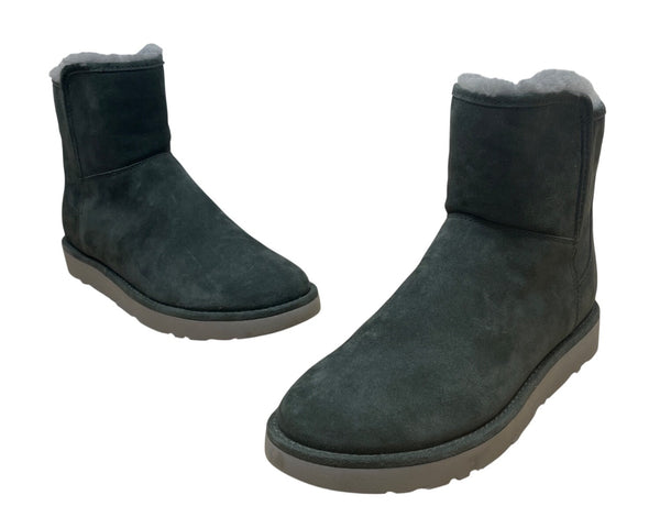 UGG Women’s Green Suede & Gray Sheepskin Mid-Calf Abree Mini Boots Size 9