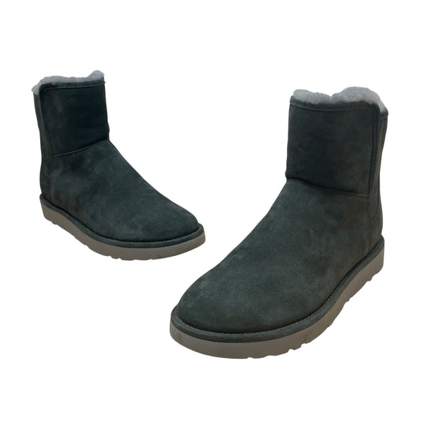 UGG Women’s Green Suede & Gray Sheepskin Mid-Calf Abree Mini Boots Size 9