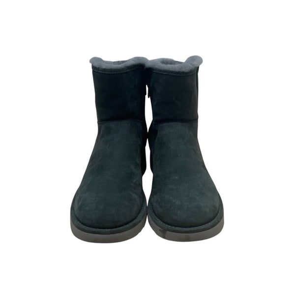 UGG Women’s Green Suede & Gray Sheepskin Mid-Calf Abree Mini Boots Size 9