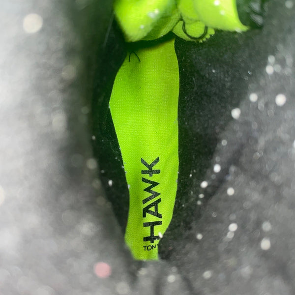 Hawk Boys Black/Neon Green Skull Detail  Lace-Up  Thermolite Insulated Boots Sz 6