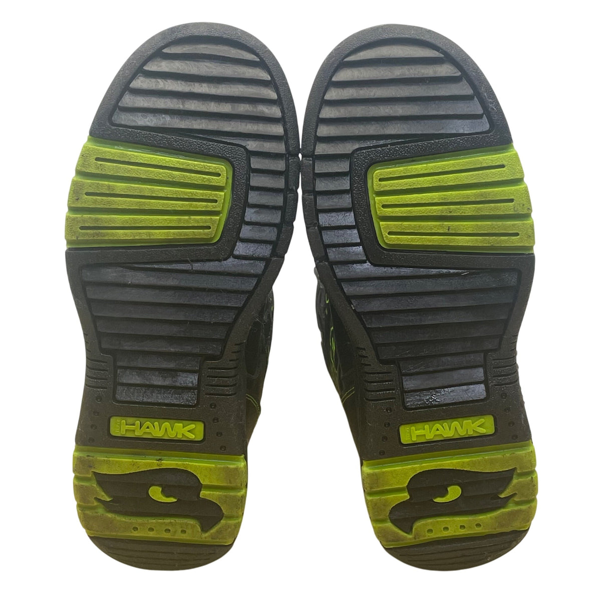 Hawk Boys Black/Neon Green Skull Detail  Lace-Up  Thermolite Insulated Boots Sz 6