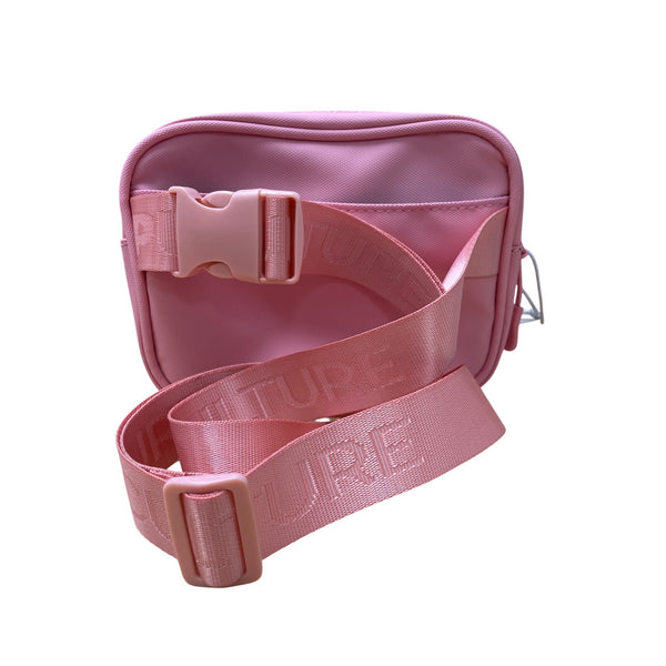 Pup & Culture Womens Pink Nylon Crossbody Treat Bag Adjustable Strap With Zipper Closure NWT