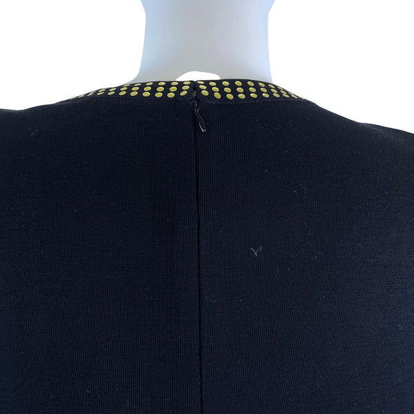 Mistook Women’s Black Long Sleeve Studded Shift Dress Elegant Knit Size 3x