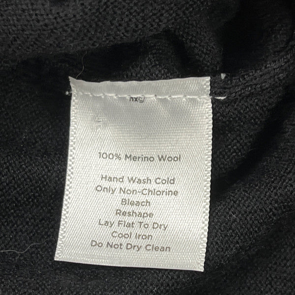 Talbots Black Women's Knit Cardigan Sweater Rhinestone Button Front Sz M