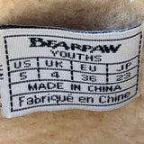 Bearpaw Youth Suzy Colorful Knit Sheepskin Wool Blend & Brown Suede Boot Size 5