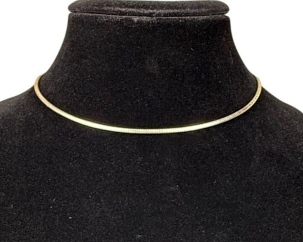 Sterling Silver Italy Women's Snake Chain Necklace Adjustable Lobster Clasp