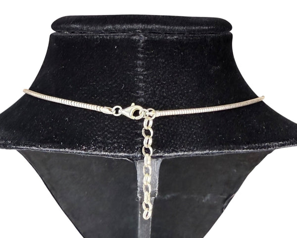 Sterling Silver Italy Women's Snake Chain Necklace Adjustable Lobster Clasp