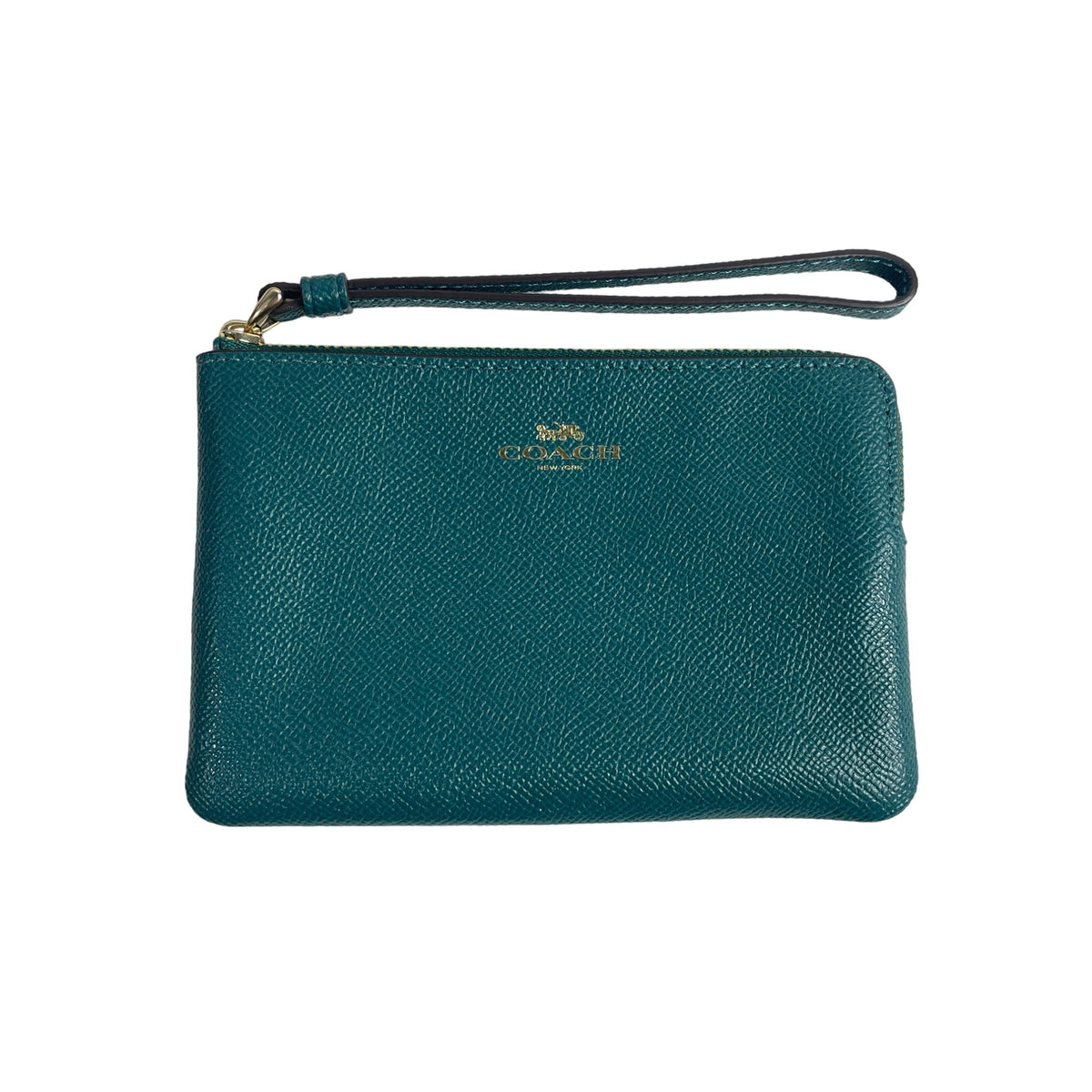 Coach Women's Emerald Green Wristlet Purse Sz S