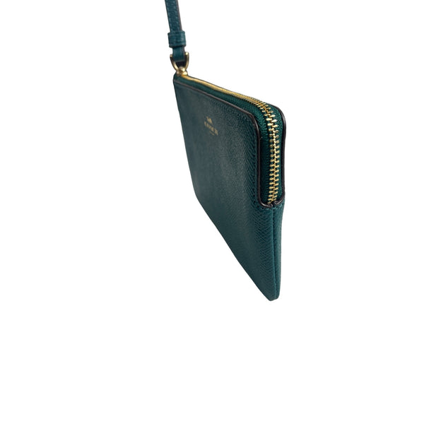 Coach Women's Emerald Green Wristlet Purse Sz S