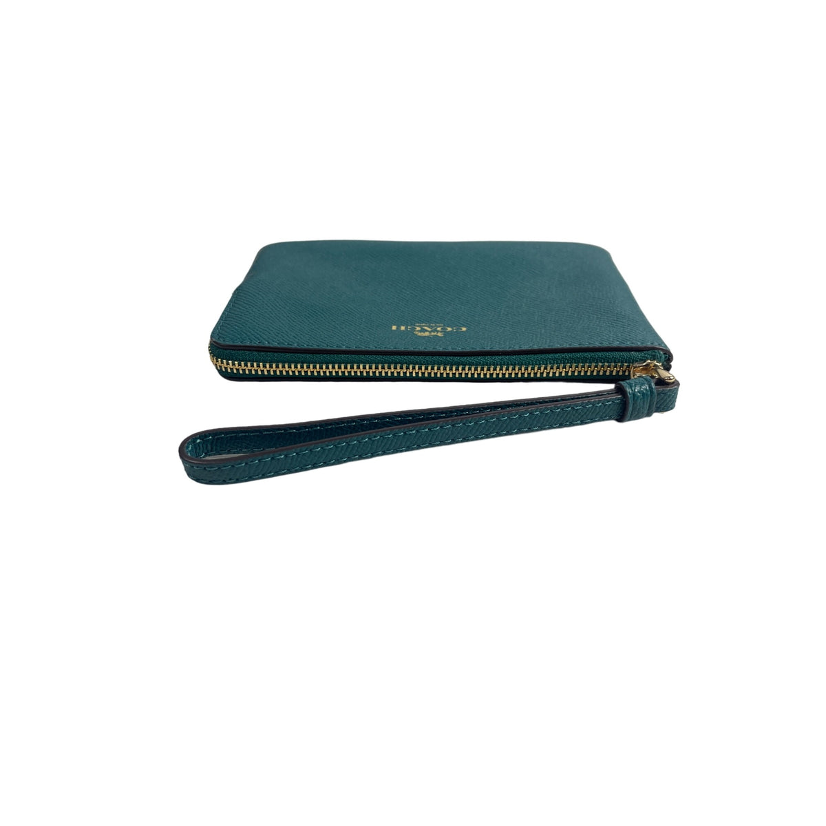 Coach Women's Emerald Green Wristlet Purse Sz S