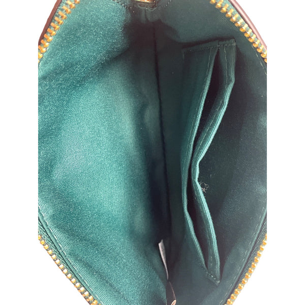Coach Women's Emerald Green Wristlet Purse Sz S