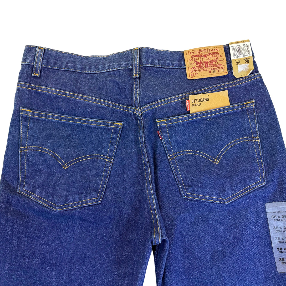 Levi’s Mens Blue Denim Cotton 517 Boot Cut Jeans Size W38 L29 - New