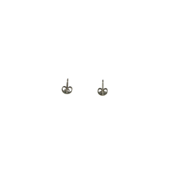 Amber Stud Earrings Women Orange Sterling Silver Round Minimalist Jewelry Small