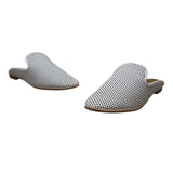 Frye Women’s White Perforated Leather Slide-On Mules Size 7.5M - New