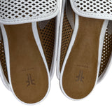 Frye Women’s White Perforated Leather Slide-On Mules Size 7.5M - New