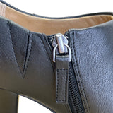 Crown Vintage Women’s Black Faux Leather Slip-On Heeled Booties Size 7.5M