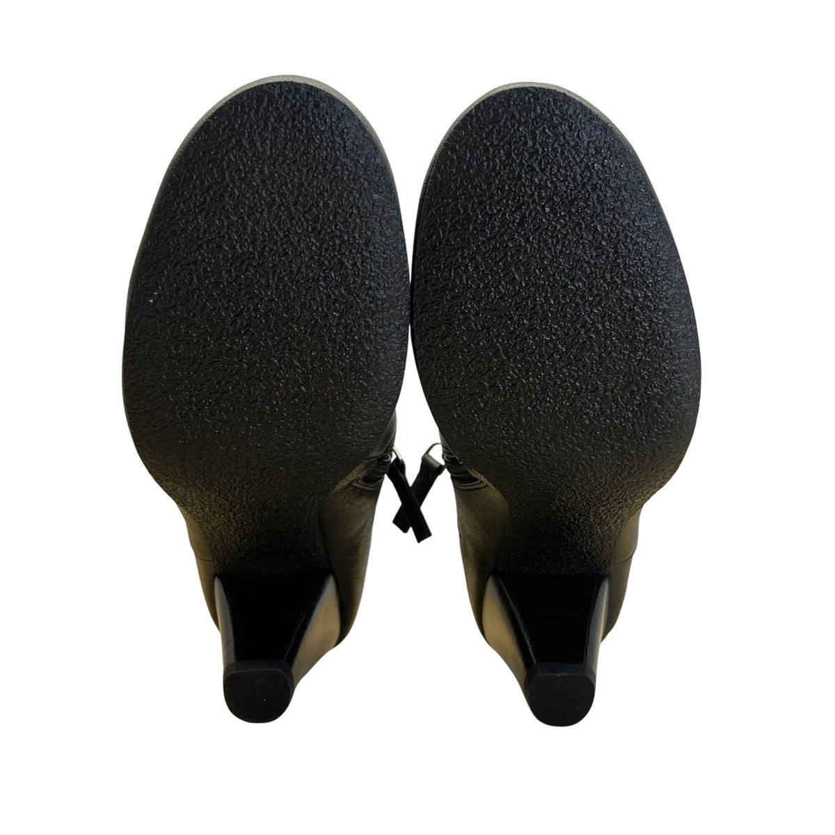 Crown Vintage Women’s Black Faux Leather Slip-On Heeled Booties Size 7.5M