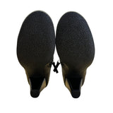 Crown Vintage Women’s Black Faux Leather Slip-On Heeled Booties Size 7.5M