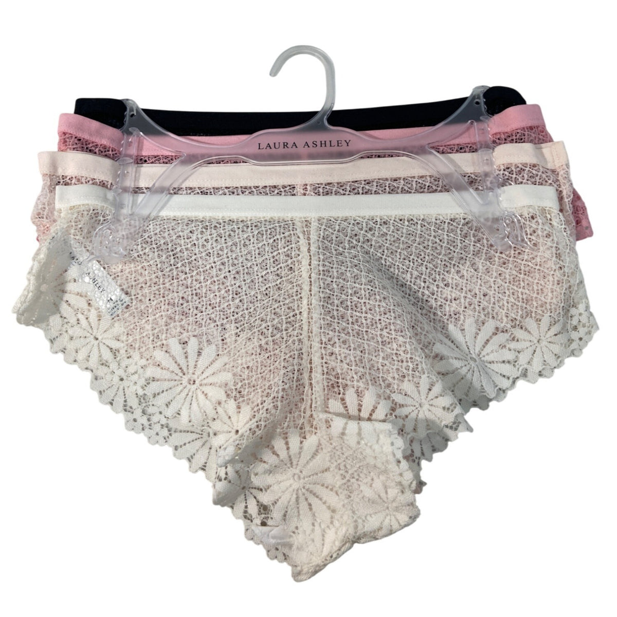 Laura Ashley Intimates Women's Lace Hipster Panties Set Of 3 Size M
