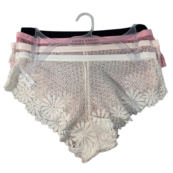 Laura Ashley Intimates Women's Lace Hipster Panties Set Of 3 Size M