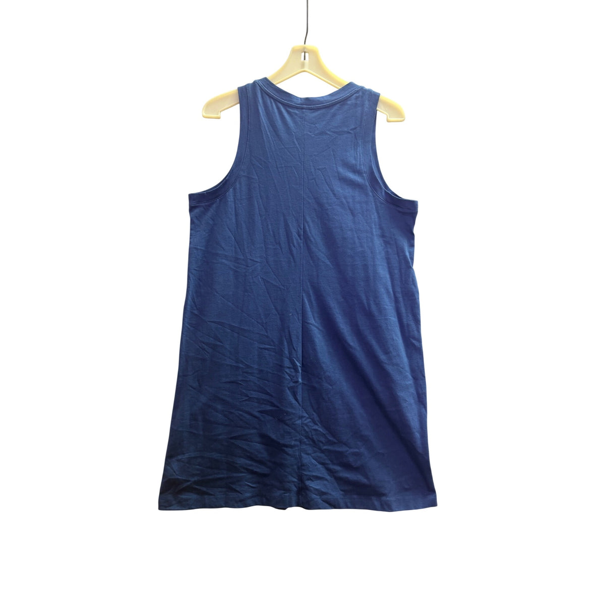 Old Navy Womens Blue Cotton Sleeveless Tank Dress Size L Casual Lightweight Basics