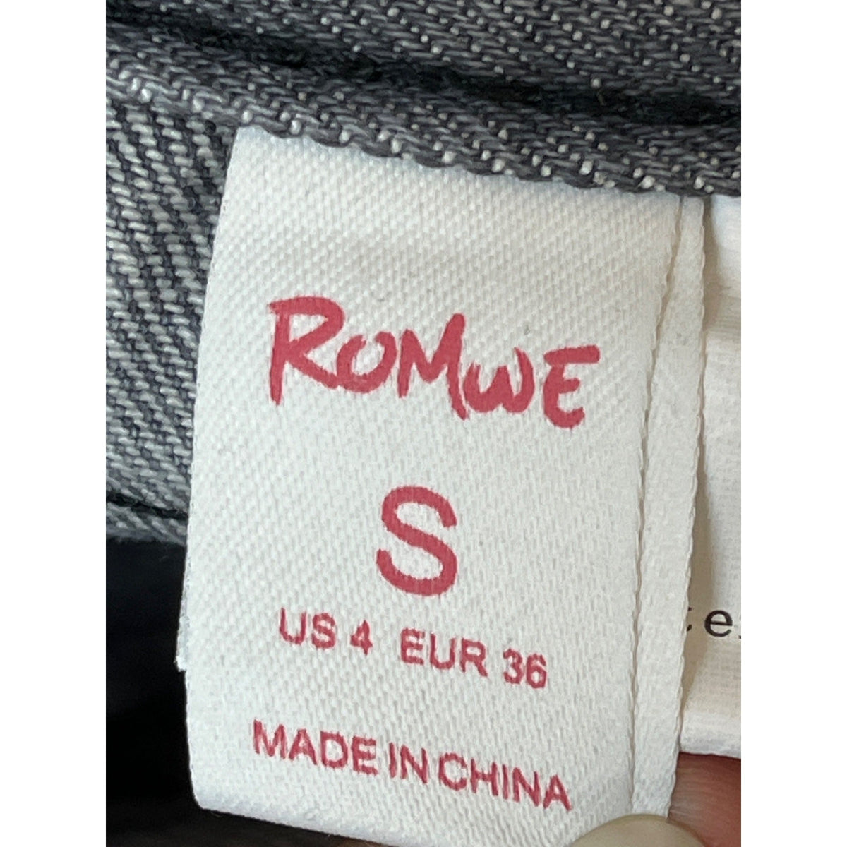 Rumwe Women's Gray Cargo Denim wide-legged Jeans Pants Sz P