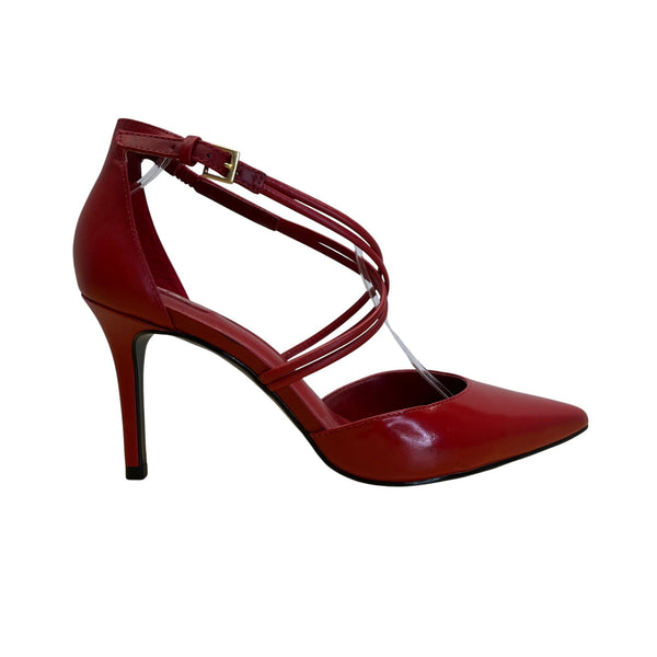 Aldo Women’s Red Patent Leather Strappy Pointed Toe Heels Size 8
