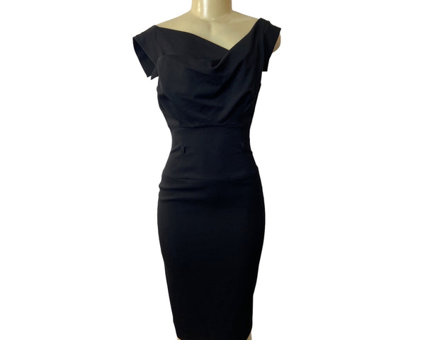 Black Halo Women's Black Sheath Dress Sz 4 (EUR 34) - NEW