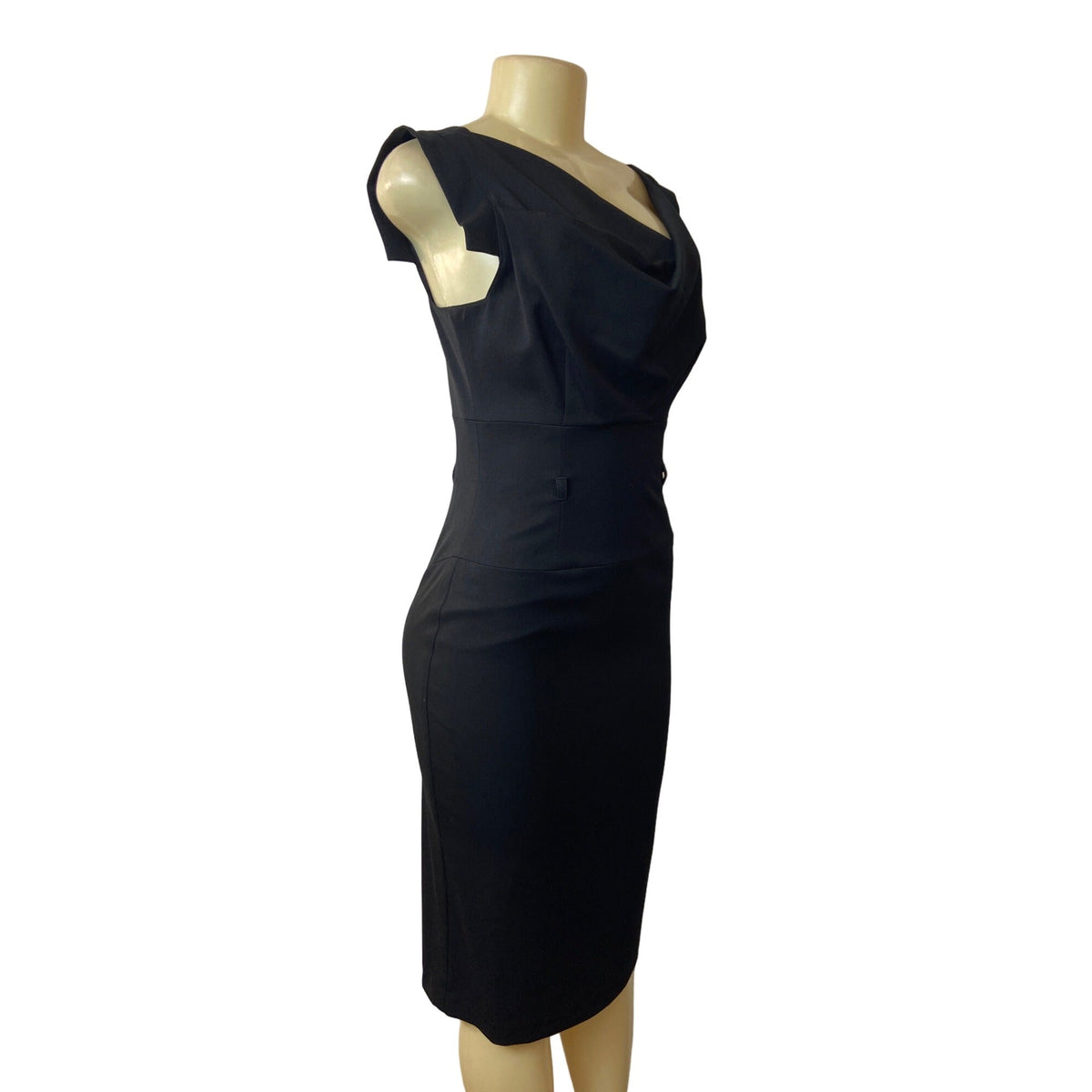 Black Halo Women's Black Sheath Dress Sz 4 (EUR 34) - NEW