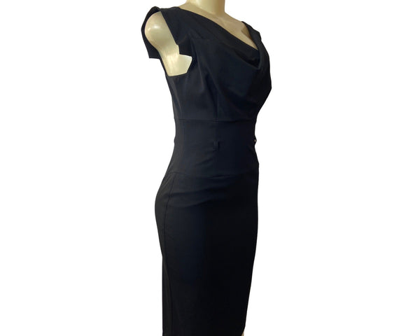 Black Halo Women's Black Sheath Dress Sz 4 (EUR 34) - NEW