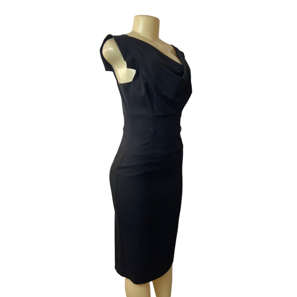Black Halo Women's Black Sheath Dress Sz 4 (EUR 34) - NEW