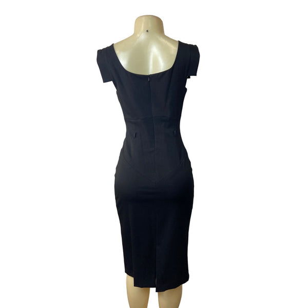Black Halo Women's Black Sheath Dress Sz 4 (EUR 34) - NEW