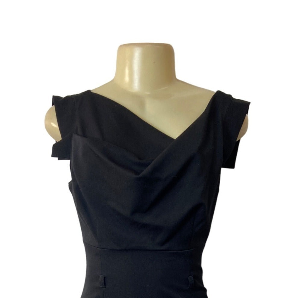 Black Halo Women's Black Sheath Dress Sz 4 (EUR 34) - NEW