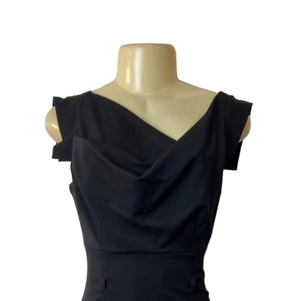 Black Halo Women's Black Sheath Dress Sz 4 (EUR 34) - NEW