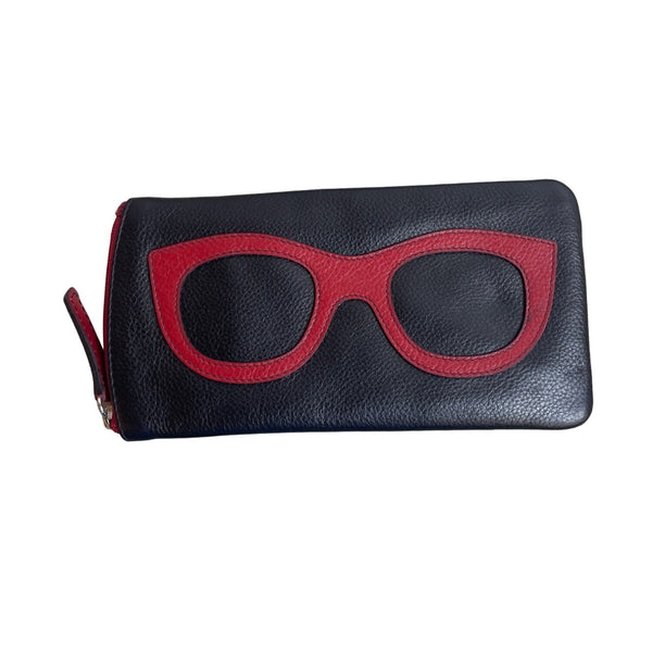 ili Women's Black And Red Eyeglasses Wallet Sz S