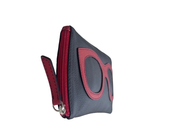 ili Women's Black And Red Eyeglasses Wallet Sz S
