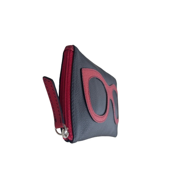 ili Women's Black And Red Eyeglasses Wallet Sz S